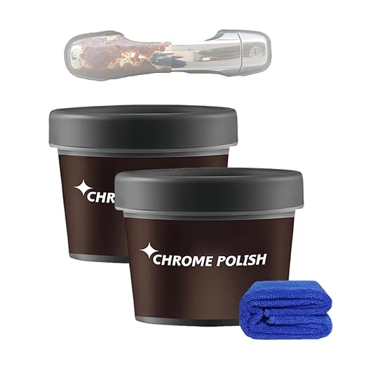 Quick Effective Metal Restoration Paste, Rust Remover for Metal, Metal Polish Cream, Chrome Cleaner and Polish (2PCS)
