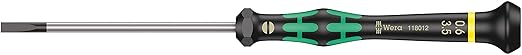 Wera 2035/6 Kraftform MicroSlotted/Phillips Electronics Screwdriver Set and Rack, 6-Piece