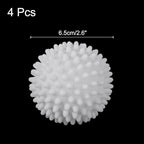 uxcell 4pcs Reusable Laundry Dryer Balls Vinyl Drying Balls for Reduce Wrinkles Static Fabric Softener Reduce Drying Time Save on Energy, White