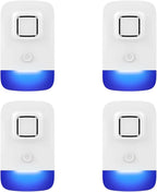Ultrasonic Pest Control Repeller Plug in, Electronic Rodent Repellent for Indoor Home, Mosquito Repellent, Cockroach Killer, Spider Repellent (4 Pack)