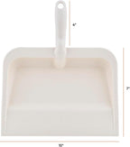 Polka Dot Design Broom with White Plastic Dustpan, Sweep Set Indoor and Outdoor Use, Green/White, by Superio