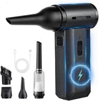 ODISTAR Compressed Air Duster - 130000 RPM Super Power Electric Air Duster, Rechargeable Cordless Air Blower with Stepless Speed Adjustable for Computer, Keyboard, Car, Home, Office