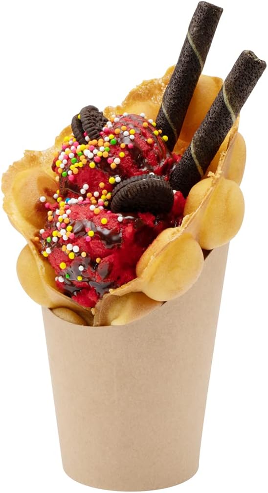 Restaurantware Bio Tek 12 Ounce French Fry Containers 100 Disposable Charcuterie Cups - Incline Design Round Kraft Paper French Fry Cups Stackable For Waffles Chips or Popcorn