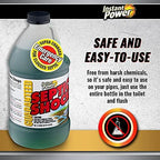 Instant Power Septic Shock – Septic Tank Treatment, Drain Cleaner Liquid Clog Remover for Septic System, 67.6 Oz 6 Pack