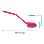 Vikan 42371 Brush,Dish,Scraping Edge,Medium,11",PP/PBT,Pink