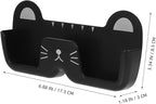Wall Mount Glasses Holder Plastic Eyeglasses Case Sunglasses Storage Box Black Wall-Mounted Eyewear Organizer for Bedroom Bathroom Bedside Use