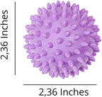 Reusable Laundry Dryer Balls, Plastic Anti-Static Fabric Softener, Reduces Wrinkles, Sustainable Cleaning Supplies, Essential Washing & Drying Aid for Soft, 6 Pack, 2.36 in (Sky Blue/Purple)