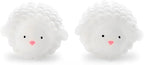 Kikkerland Set of Two Reusable Dryer Buddies for Laundry – Fabric Softener Dryer Balls – Control Static, Remove Wrinkles, Dry Clothes Faster, Lambs