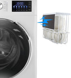 Picowe Large Dryer Ball Organizer Magnetic Storage Bin, Magnetic Basket Dryer Ball Holder for Laundry Room Organization and Storage to Hold 6 Dryer Balls, Without Balls (White, L )