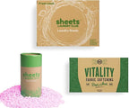 Sheets Laundry Club Bundle - 50 Pack (up to 100 loads) Fresh Linen Detergent Sheets, 40 Pack Free & Clear Dryer Sheets & 8 Oz. Sandbar Scent Booster - New Liquidless Technology