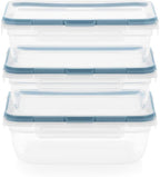 Snapware Food Storage Containers, Plastic, 8.5-Cup, Rectangular | Leakproof & Airtight | BPA-Free | Microwave & Dishwasher Safe | Pack of 6