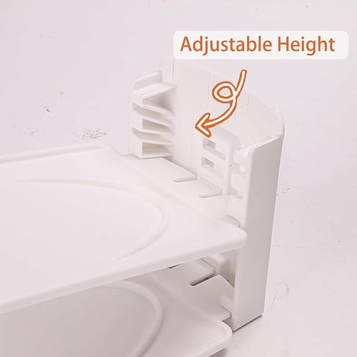 12 Pack Shoe Slots Organizer Adjustable Level Shoe Stacker Holder Storage Space Saving Sneakers Display Tray Rack for Closet (White, 12Pack)