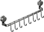 2026 Upgrad Wall Hooks Rack, Space Saving Utensil Holder for Kitchen Bathroom, No Drilling Wall Mounted Accessory Hanger, Kitchen Rail for Hanging Cooking Utensils Mugs Spoons (Grey_C)