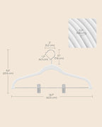 SONGMICS 20 Pack Pants Hangers, 16.7 Inches Long Velvet Trousers Hangers with Adjustable Clips, Heavy-Duty, Non-Slip, Space-Saving for Pants, Skirts, Coats, Dresses, Tank Tops, White UCRF012W20