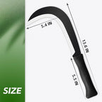 Sickle Machete for Yard Work Machetes for Cutting Trees Billhook Brush Clearing Sickle Garden Tool Brush Axe Harvest Knife Heavy Duty Machete Sickle for Gardening Sickle Machete Camping Farming