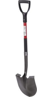 Radius Premium D-Handle Round-Point Shovel, Fiberglass Shaft