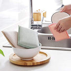 JEBBLAS Bamboo Natural Absorbent Sponges Kitchen Cleaning Sponges Reusable Dish Washing Sponges Beige (8 Pack)