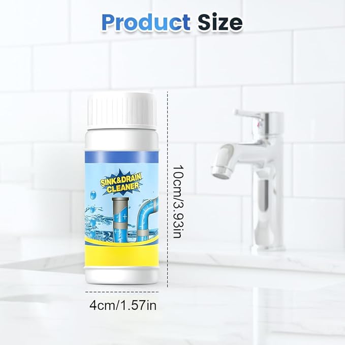 Drain Cleaner Powder, 2026 New Multi-functional Pipeline Dredging Agent, Sink Drain Cleaning Powder for Kitchen, Bathroom, Toilet, Pipe Maintenance (2PCS)