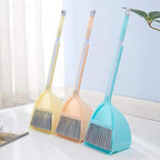 Mini Broom with Dustpan for Kids,Little Housekeeping Helper Set (Light Yellow)