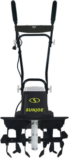 Sun Joe Corded Electric Garden Tiller & Cultivator with Steel Tines, 16 Inch, 13.5-Amp Motor - Heavy-Duty Tilling Machine for Lawn, Yard, and Gardening Care, TJ604E