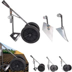 Weeding and Planting Double Wheels Hoe, Multi-Functional Soil Loosening/Trenching/Weeding Hand-Pushed Wheel Hoe Tools, Power-Assisted Weeding Scarifying Hoes, Tiller Gardens and Beds Tools