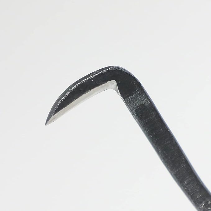 Wazakura Bonsai Scraper Jin Sickle Knife Made in Japan in Carbon Steel, Shari Carving Tool, Japanese Dead Wood and Bark Grafting Cutter