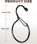 Supforce 2 Pack Belt Hanger, Belt Hanger for Closet, Rust-Proof Belt Organizer for Closet, Holds Ties, Scarves, hat, Bags & Accessories, Black