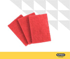 Scouring Pad Non-Scratching Scrubber Non-Scratch Cleaning Scrub Pads Heavy Duty Scouring Pad Reusable Kitchen Scrubbing Pad Pack of 36 Red, by Superio