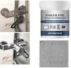 Stainless Steel Scratch Remover Kit, 50% Faster 3-Step Metal Repair and Polishing Paste for Kitchen Sink, Fridge, Oven and Appliances, All-Purpose Stainless Steel Restorer Lasting Protection (2Pcs)