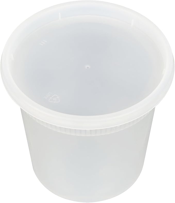 Restaurantware-Asporto 24 Ounce To Go Boxes, 100 Microwavable Round Soup Containers - Clear Plastic Lids Included, Do Not Contain BPA, Clear Plastic Soup Containers, Disposable
