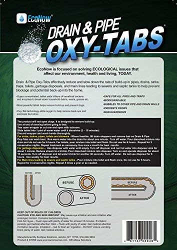 Drain & Pipe Oxy-Tabs for Garbage Disposals - Eliminates Garbage Disposal Odors. Garbage Disposal Cleaner and Food Particle Remover (10)
