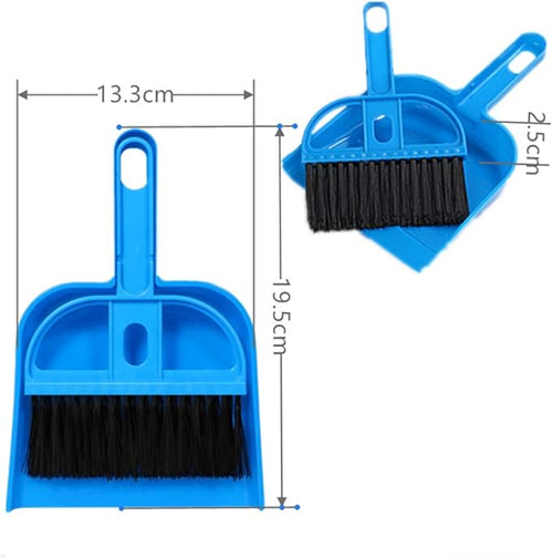 1 Pcs Dustpan Brush Set Portable Plastic Brush Set (Blue) Used for Tool Brush Keyboard Home Kitchen Sweeper Table Desk Office