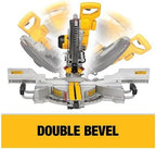 DEWALT Miter Saw, 12-inch Double Bevel Sliding Compound Miter Saw with XPS LED Shadow Light System, Includes Blade Wrench, Material Clamp and Dust Bag (DWS780)
