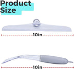 Shower Squeegee for Glass Door, 10'' Rubber Water Wiper for Bathroom Tile and Mirror, Clear Plastic Window Cleaner Tool, 2 Pack