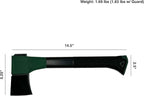 Edward Tools 14" Hatchet - Perfect for Logs, Firewood, Kindling, Hiking, Outdoor - Sharp, Durable, Balanced, Ergonomic Handle - Small Camping Axe