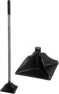Walensee Steel Tamper 48 inch Steel Handle 10"x10" Garden Tamper with Rubber Grip for Laborsaving All-Steel Tamper Heavy Duty Ideal Tool for Leveling Ground Installing pavers and Repairing Blacktop
