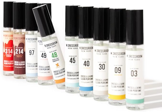 W.Dressroom 10 Scent Fabric Spray Set – Water-Based Perfume Sprays for Clothes, Bedding, Pillows & Rooms, Travel Size, 10 x 1 oz