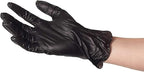ForPro Professional Collection Disposable Vinyl Gloves, Black, Industrial Grade, Powder-Free, Latex-Free, Non-Sterile, Food Safe, 2.75 Mil. Palm, 3.9 Mil. Fingers, Small, 100-Count