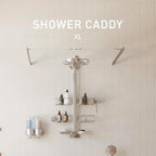 simplehuman Adjustable and Extendable Shower Caddy XL, Stainless Steel and Anodized Aluminum