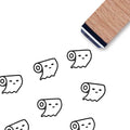 Toilet Paper Rubber Stamp, 3/5 Inch Small Mini Stamp for Scrapbooking Card Making Planner