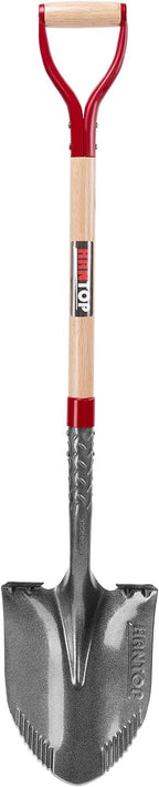 Garden Shovel Round Digging Shovel Heavy Duty Shovels for Digging Trenching Gardening Camping, 43 inches