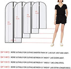 Hanging Garment Bag Suit Bags for Closet Storage (Set of 12) Garment Bags for Hanging Clothes Travel with Zipper for Suit Sweaters Travel Laundry Wardrobe Closet Dust Cover (Black, 24'' x 48'')