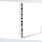 Furinno Fulda 8-Tier Closet Organizers and Storage, Open Shelf, Storage Organizer, 6-Inch Width, for Closet, Bedroom, White