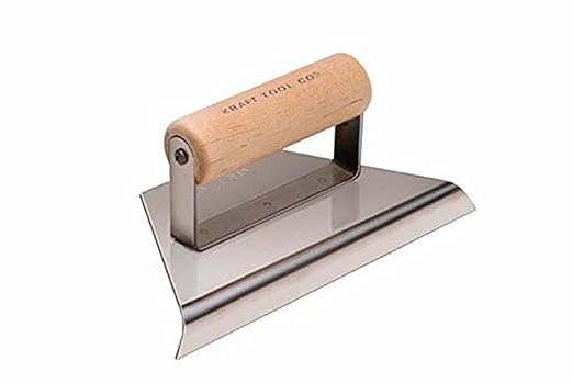 Kraft Tool CF156PF 1/2-Inch Radius Stainless Steel Tapered Hand Edger 8-Inch to 3 x 4-Inch with ProForm Handle