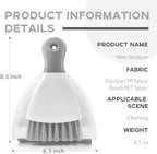 Dust pan Broom Brush Dustpan - Dustpan and Brush Set,Mini dust Pans with Brush,Dust Pan and Brush Set for Table, Key Board, Cat, Dog and Other Pets, Dust Pan Brush Nesting Tiny Cleaning Broom（Gray）