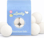 Premium Wool Dryer Balls – XL 6-Pack, 100% New Zealand Wool, Organic & Reusable, Natural Fabric Softener Alternative, Reduces Static, Wrinkles & Drying Time