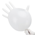 Disposable Nitrile Exam Gloves, 3-mil, Large, Box of 100, White Nitrile Gloves Disposable Latex Free for Medical, Cleaning, Cooking & Esthetician, Food-Safe, Powder-Free, Non-Sterile