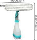 4 in 1 Window Cleaning Kit, Professional Window Vacuum Squeegee with Spray Bottle, Window Cleaner Brush Tools for Shower Wall Mirror Glass Car Windshield Countertop