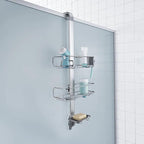 simplehuman Over-Door Shower Caddy, Stainless Steel and Anodized Aluminum