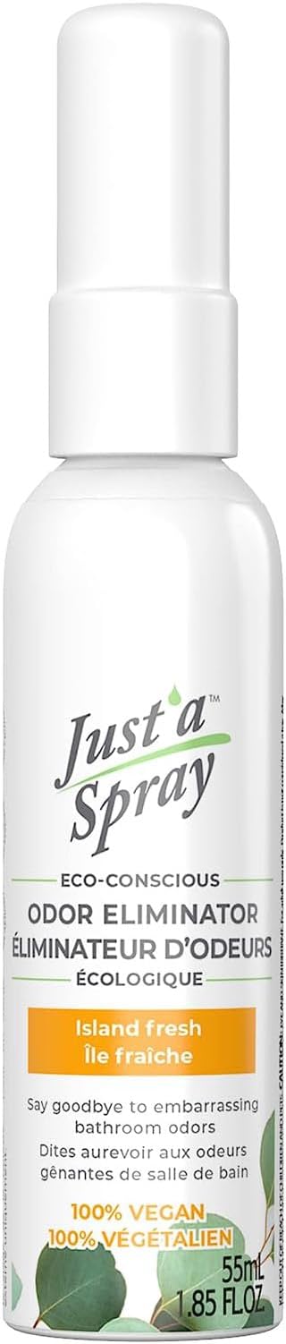 Prelam Just a Spray Odor Eliminator - Versatile and Convenient Formula - Greatly Reduces Unwanted Smells - Effortlessly Neutralizes All Odors - Safe for People and Pets - Island Fresh - 1.85 oz